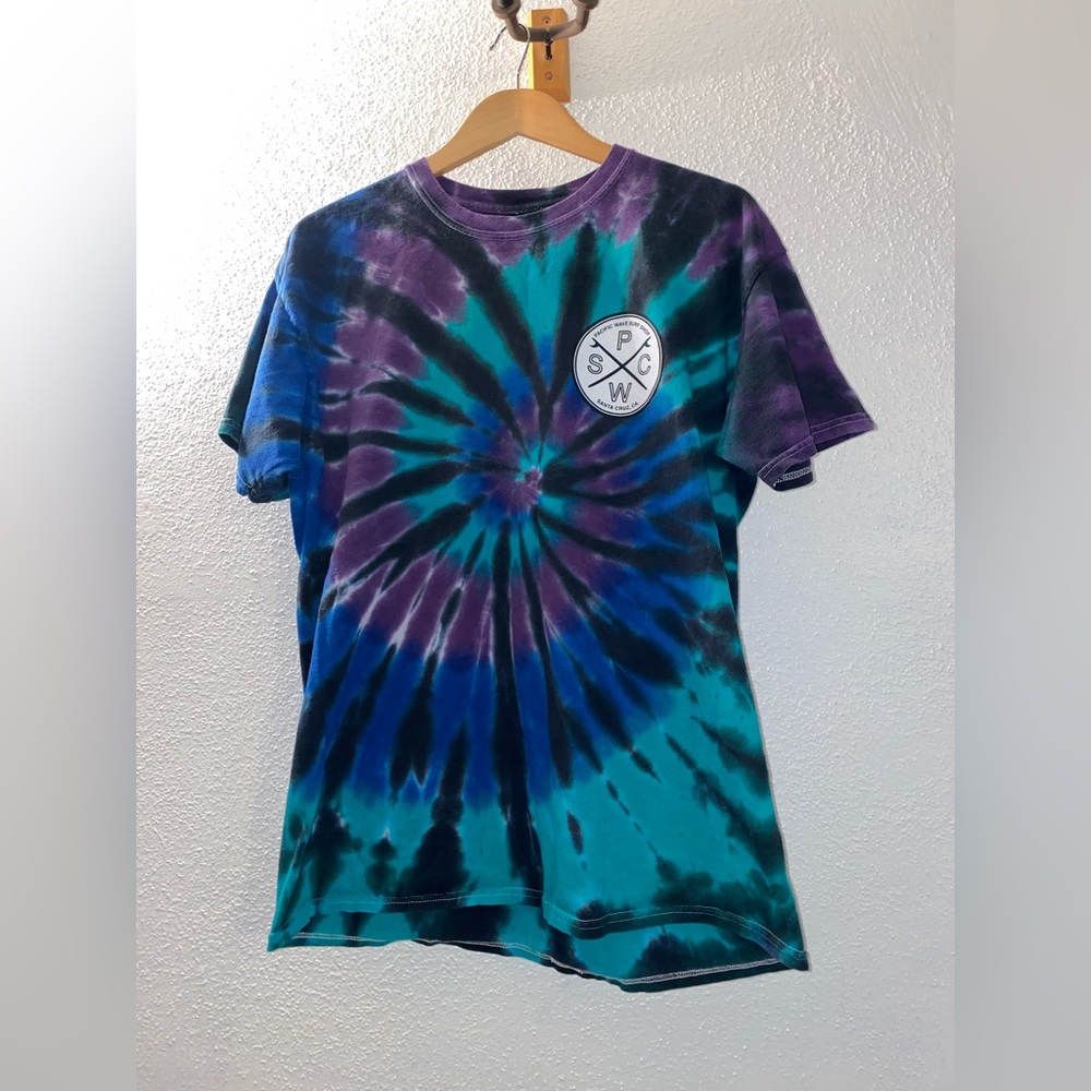 Pacific wave surf shop Tie die T-Shirt size: L